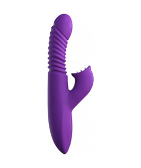 ULTIMATE THRUSTING CLIT Vibrador triplo com aquecimento e oscilação
