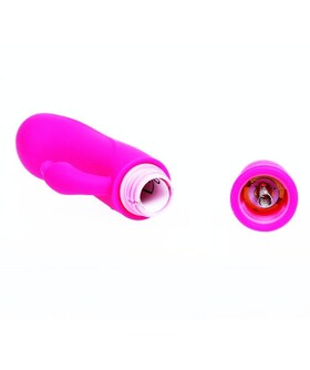 RABBIT CAESAR Mini vibrador lilás, 10 modos, silicone segura, discreto
