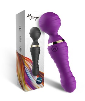 FREEDO MASSAGEADOR & VIBRADOR Massajador ergonómico, 9 vibrações, à prova de água, recarregável por USB