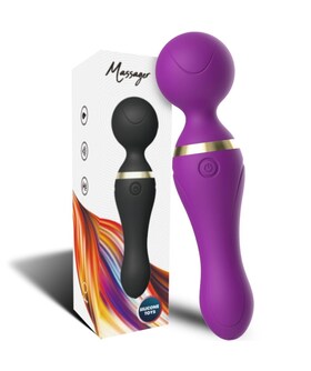 FREEZA MASSAGEADOR & VIBRADOR Massajador ergonómico, 9 vibrações, à prova de água, carregamento USB