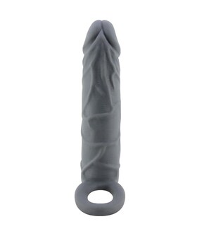 REALISTIC PENIS SLEEVE Funda de pene de piel realística gris oscuro
