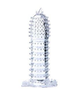 CAPA PARA PÊNIS COM PONTOS EST Capa de silicone para aumentar o prazer sexual
