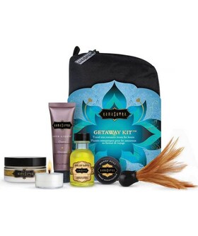 GETAWAY KIT Kit da viaggio romantico con polveri commestibili e olio dell'amore
