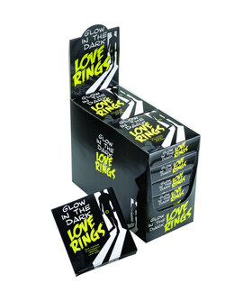 GLOW IN THE DARK LOVE RINGS Anillos para el pene, que brillan en la oscuridad
