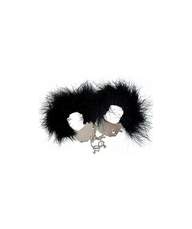 HANDCUFFS HAIR Esposas eróticas con plumas; diseño suave y seguro