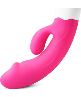 HAPPY FUCSIA Vibrador com 36 padrões, silicone suave, cor vibrante