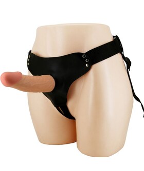 HARNESS STARK COMFORTABLE Arnés versatile con dildo cavo e venato; vestibilità sicura