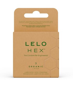 HEX ORGANIC LATEX Preservativo in lattice biologico con l-arginina e design esagonale