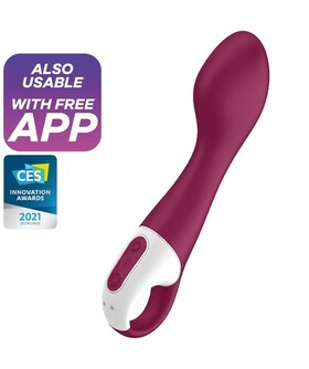 SATISFYER HOT SPOT Vibrador com efeito de calor, 12 modos de vibração, em silicone compatível