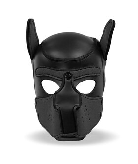 MÁSCARA DE CÃO Máscara BDSM de cão, neoprene, focinho removível, confortável