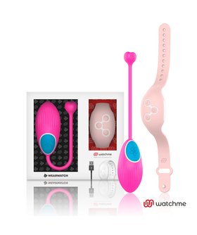 WATCHME EGG PNK Vibrador suave com controlo remoto; 7 modos, silicone médica