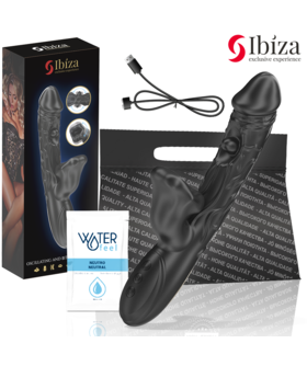 CLÍTORIS IBIZA Vibrador com esfera vibrante e estimulador de clítoris em formato de boca