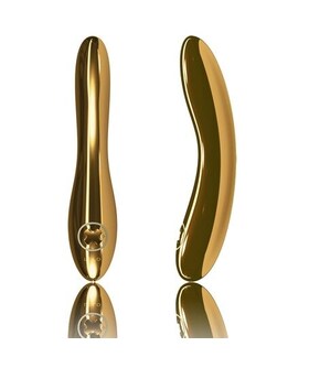 INEZ Massajador de luxo com ouro de 24k, 5 modos, recarregável