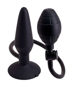 INFLATABLE BUTT PLUG L Plug anal insuflável ajustável, ventosa, silicone, resistente