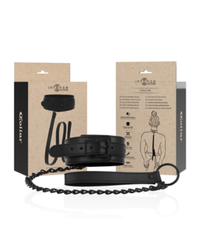 COLLAR DE CUERO VEGANO INTENSE Collar ético de cuero vegano, ajustable y resistente. ideal bdsm