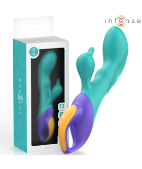 FRED Vibrador rabbit azul, estimulação dupla, múltiplas vibrações