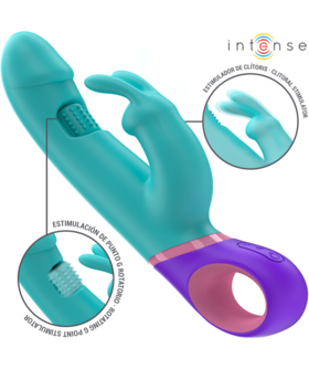 MÓNICA Vibrateur lapin avec vibrations puissantes, rotation et charge US