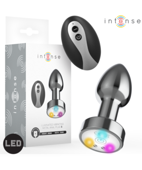 ILUMINATED Plug en métal avec base lumineuse LED et télécommande
