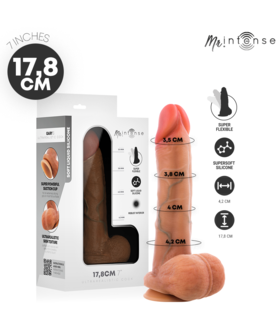 GARY S Godemichet réaliste 17,8 cm avec testicules, ventouse et harnais