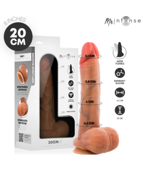 GARY M Dildo réaliste 20 cm avec un diamètre de 4,2 cm, ventouse et harnais