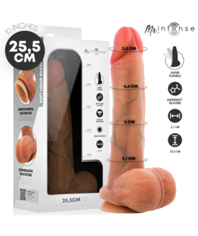 GARY XL Gode réaliste 25 cm avec un diamètre de 5 cm, ventouse et harnais
