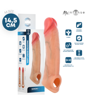SIMON M Copertura estensibile realistica in silicone liquido, 14,5 cm