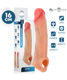 SIMON L Funda extensora realista en silicona líquida, 16 cm