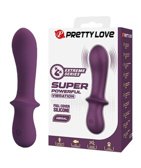 ABIGAL Vibromasseur courbé avec butée, idéal pour une utilisation vaginale et anale.