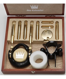 JES-EXTENDER GOLD Dispositivo de luxo para aumento peniano com ouro de 24K