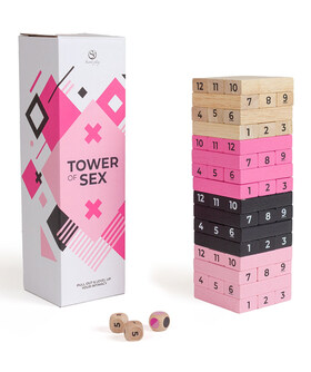 TOWER OF SEX Jenga erótico, com desafios sexuais para apimentar o jogo