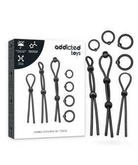 KIT Set de 7 anillas de silicona para prolongar el placer