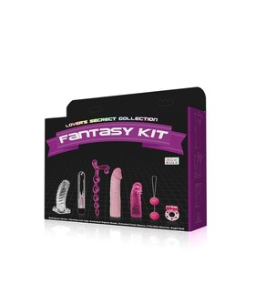 KIT FANTASY PINK Kit erotico per coppie, comprende 7 giocattoli per scoprire nuove emozioni