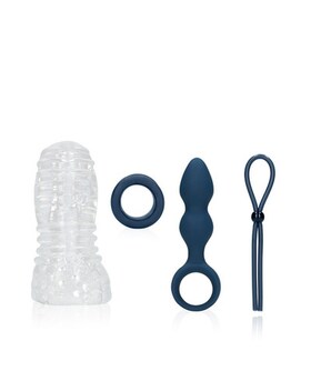 CONJUNTO PARA ELE Kit para Ele: prazer múltiplo e seguro com brinquedos reutilizáveis