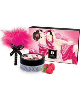 KIT POLVERI DA MASSAGGIO COMMESTIBILI Polvere massaggio baciabile al gusto di eccitante e sensuale lampone