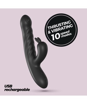 LAPIN Vibromasseur avec 10 modes, recharge USB et stimulation double