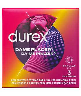 DUREX DAME PLACER Préservatifs avec points de suture et vergetures 3 unités