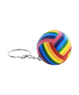 KEYCHAIN BALL WITH LGBT FLAG LGBT Themed Decorative Keychain, a fun and functional accessory