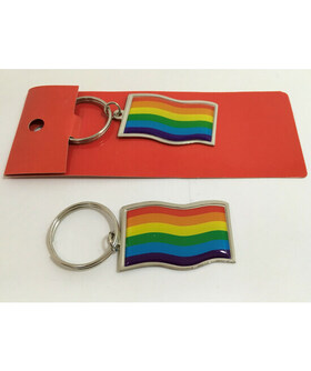 KEYCHAIN LGBT+ FLAG COLORS Keychain Flip-Flop, Vibrant Pride Colors, Eye-Catching Design