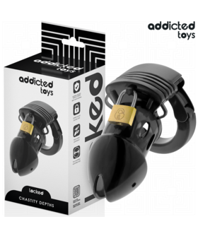 CHASTITY DEPTHS Gaiola de castidade ajustável: controlo seguro para BDSM