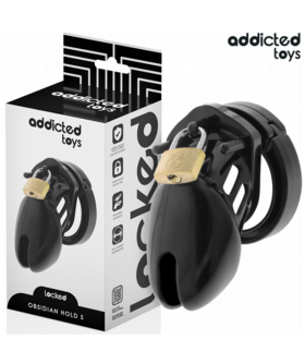 OBSIDIAN HOLD Jaula de castidade com ajuste perfeito e sistema de fecho avançado
