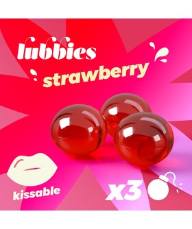 LUBBIES FRAISE Boules d'huile à embrasser à la fraise qui fondent au contact