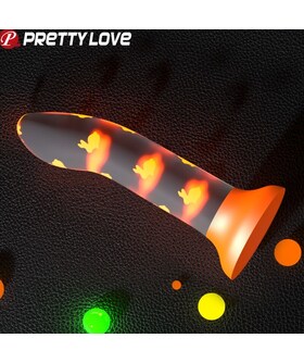 MAGICAL NIGHTFALL Glow-in-the-dark dildo, with a lifelike texture and a sturdy suction cup
