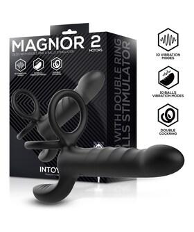 MAGNOR DUOPULSE Jouet érotique avec double anneau, 10 modes de vibration et étanche