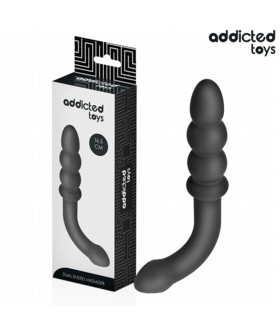 DUAL ENDED Massajador anal versátil com dupla extremidade de silicone médico