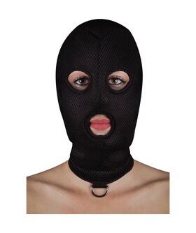 BALACLAVA Máscara BDSM com anel, ajuste elástico e visibilidade limitada