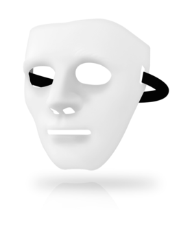 MÁSCARAS SECRET Máscara branca para jogos sexuais emocionantes