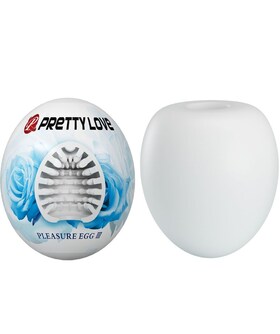 PLEASURE EGG III Masturbatore maschile flessibile con scanalature per un piacere superiore