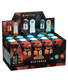 MASTURBADOR VICTORIA Masturbador masculino transparente con espiral y bola