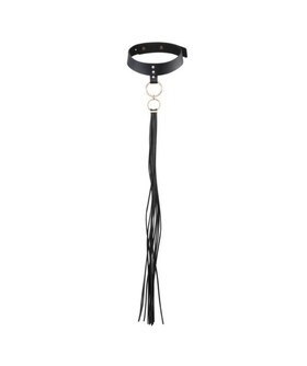 MAZE COLLAR CON FLECOS NEGRO Collar BDSM vegano 3 en 1: elegante, sensual y versátil