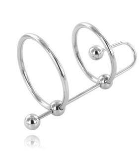 METALHARD EXTREME Cockring BDSM de aço com bola uretral para prazer extremo